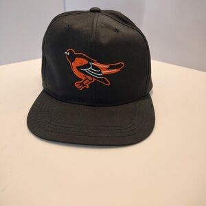 Baltimore Orioles Youth Size Snap Back Black Flat Brim Baseball Cap